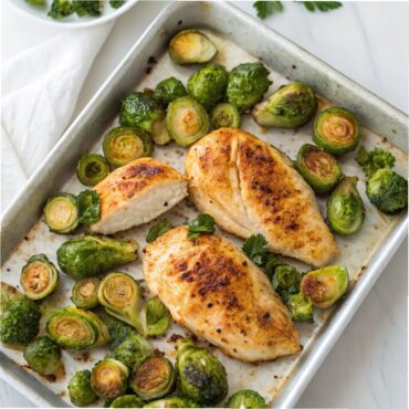 Sheet Pan Chicken and Brussel Sprouts Recipe