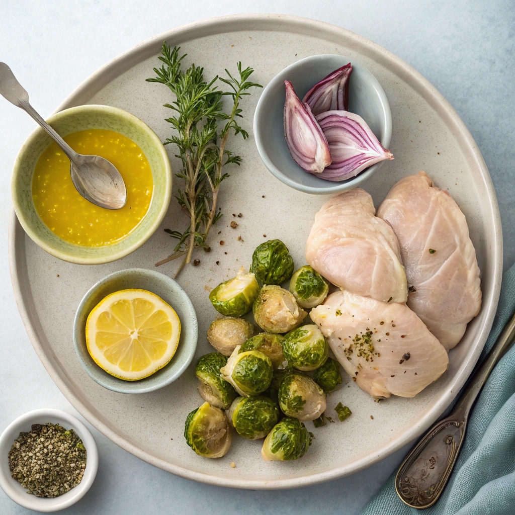 Sheet Pan Chicken and Brussel Sprouts Recipe Ingredients