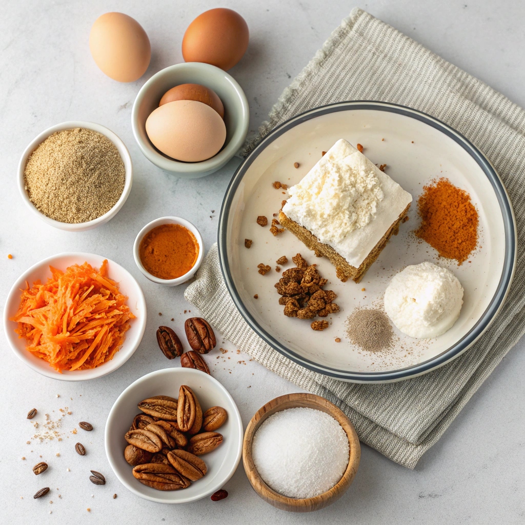 Low Carb Carrot Cake Bars Recipe Ingredients