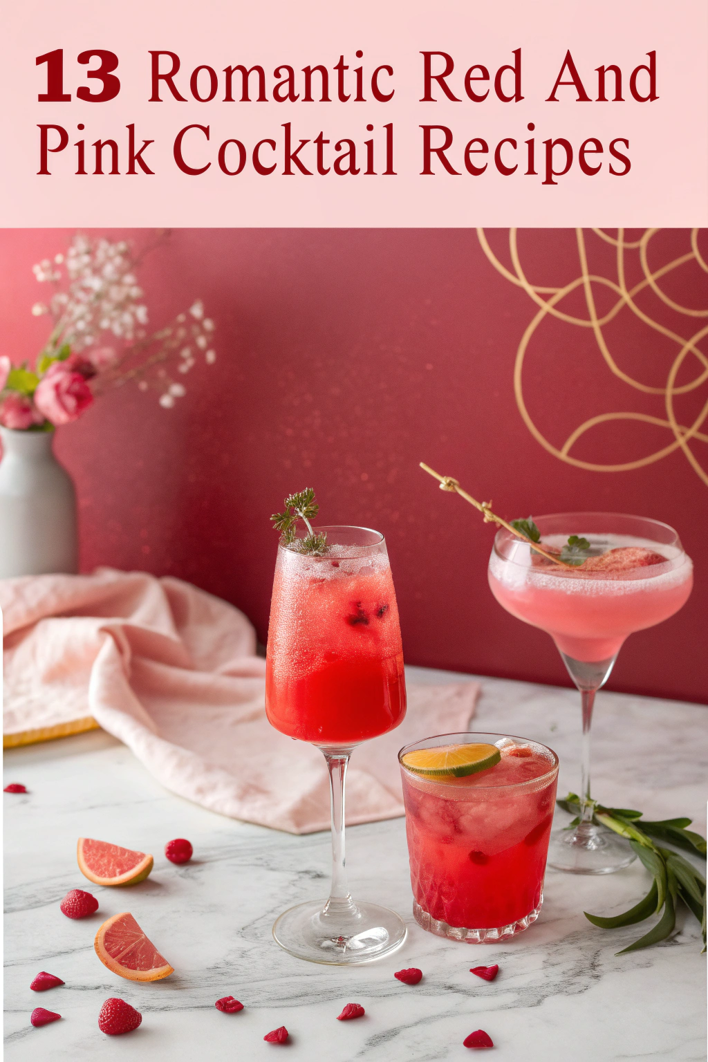 13 Romantic Red and Pink Cocktails