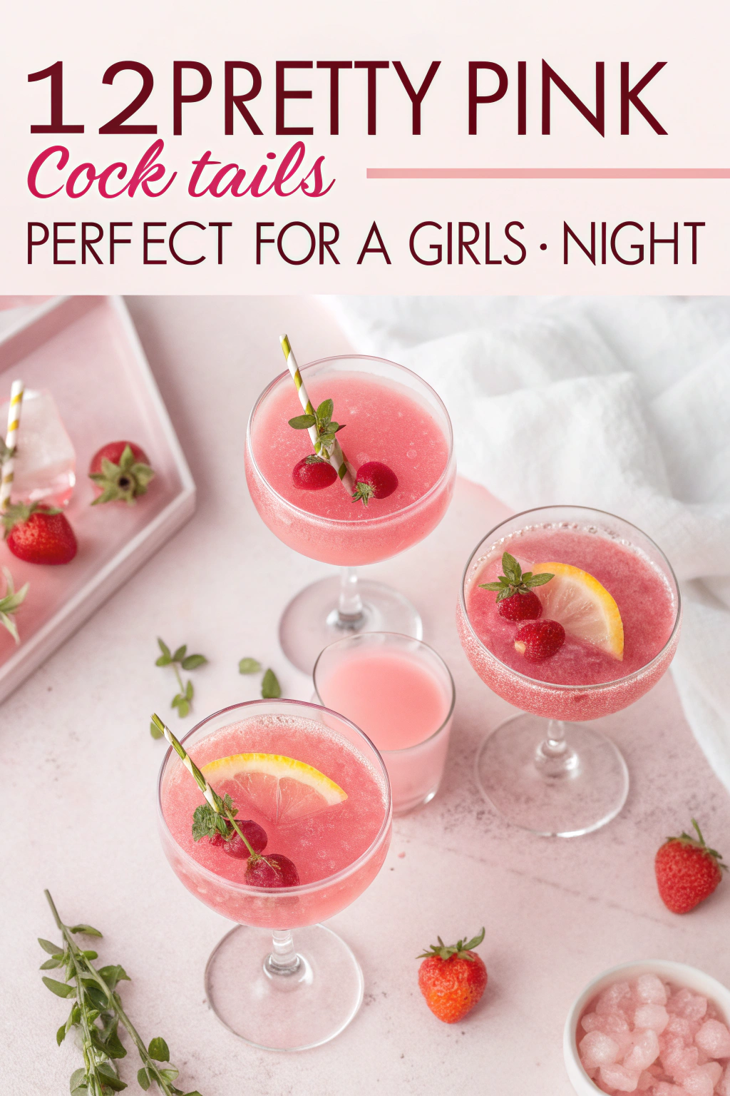 Pink Cocktails for the Perfect Girls' Night