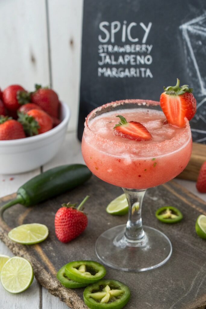Spicy Strawberry Jalapeno Margarita Recipe